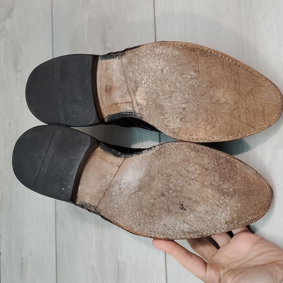 Allen Edmonds Mens 01445 Leather Loafer Dress Oxford shoes sz 9.5D - Picture 11 of 13